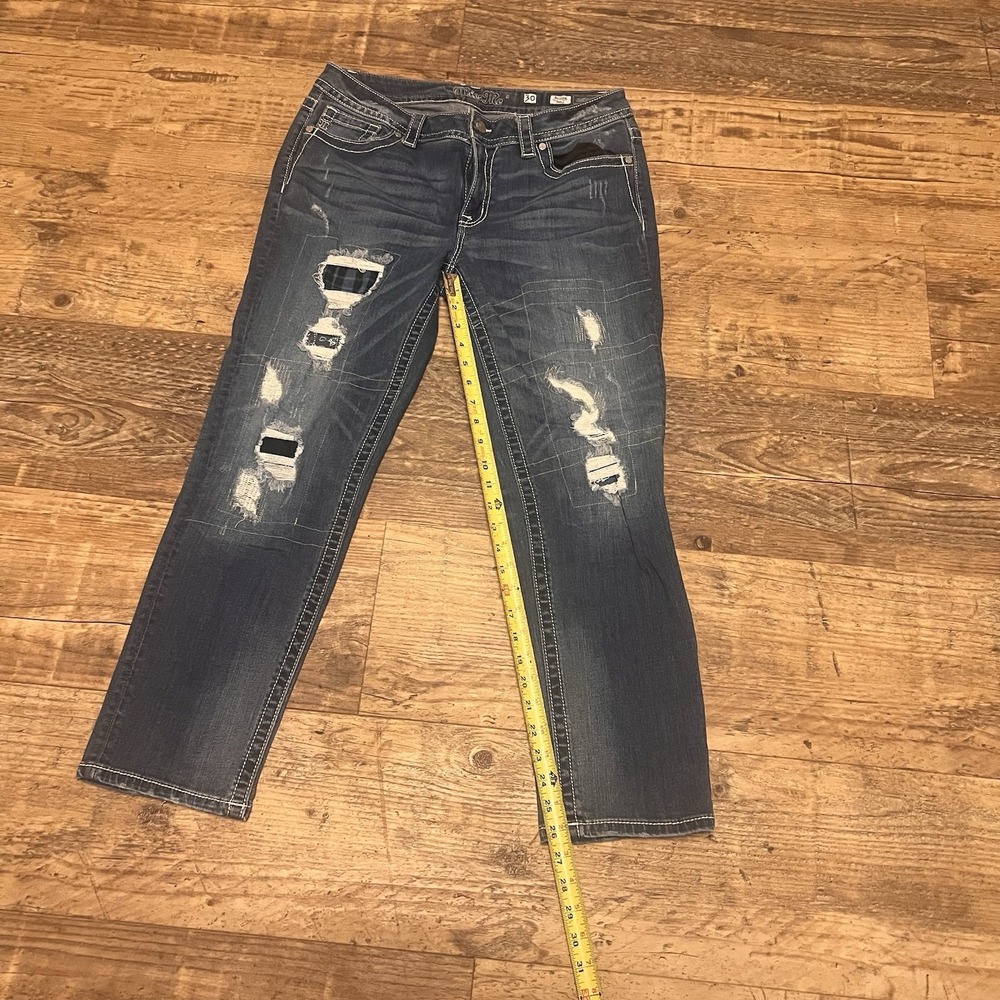 Miss Me Distressed Boyfriend Ankle Size 30 Stretchy Comfy Stylish Date Night - Picture 2 of 16